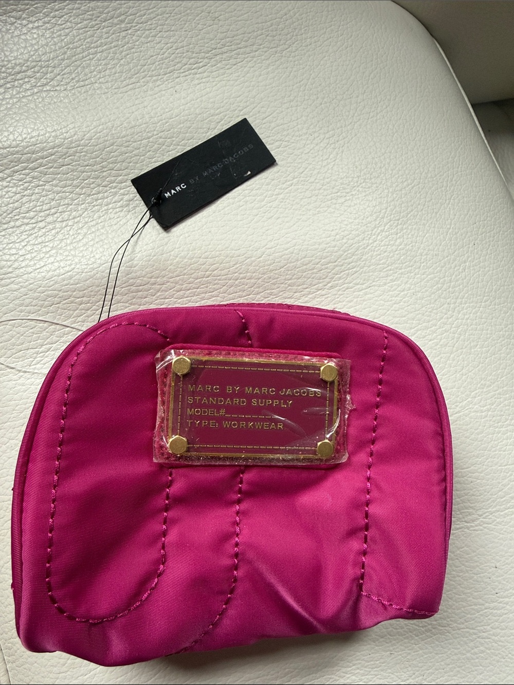 Marc by Marc Jacobs Hot Magenta Quilted Cosmetic Pouch